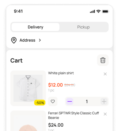 Cart and orders